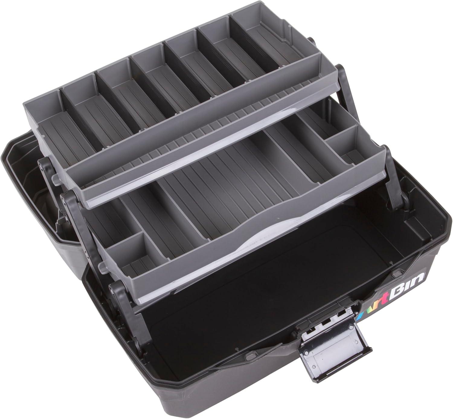 image:imageArtBin 6892AG 2Tray Art Supply Box Portable Art amp Craft Organizer with LiftUp Trays 1 Plastic Storage Case GrayBlackTwo Tray