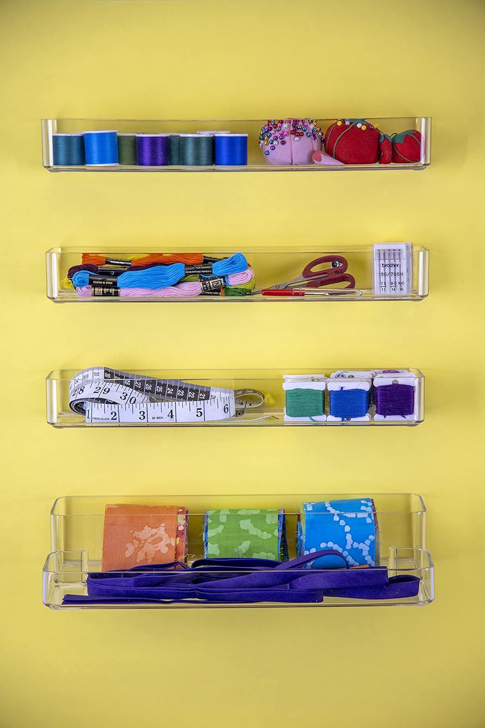 image:imageArtBin 6959AG 2in1 Wall and Desktop Organizer Stadium WallMountable Desktop Organizer Clear 1 Organizer