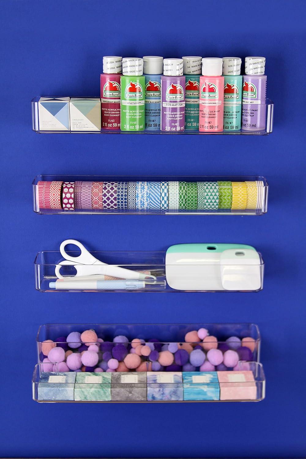 image:imageArtBin 6959AG 2in1 Wall and Desktop Organizer Stadium WallMountable Desktop Organizer Clear 1 Organizer