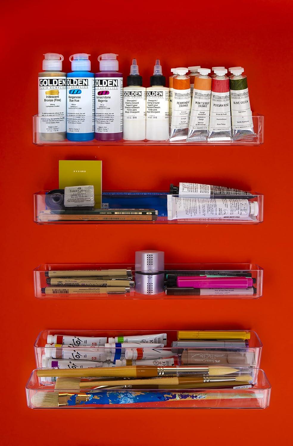 image:imageArtBin 6959AG 2in1 Wall and Desktop Organizer Stadium WallMountable Desktop Organizer Clear 1 Organizer