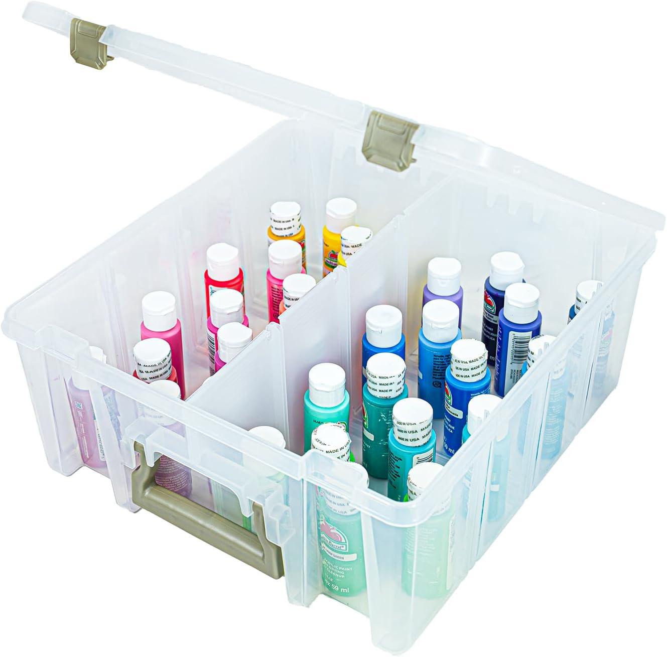 image:imageArtBin 6990AB Super Satchel Double Deep Compartment Box Art Storage with 8 Removable Compartments Smart Closure for Craft Supplies Gold Pack of 1Gold