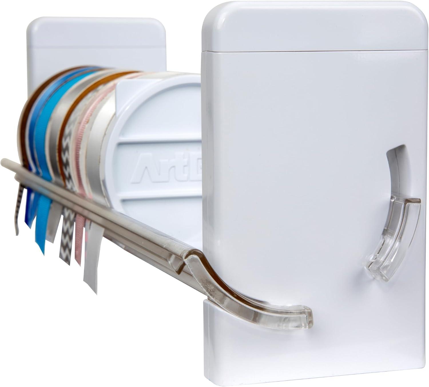 image:imageArtBin Ribbon Storage Rack Ribbon Spool Holder Ideal for Craft Rooms amp Studios Gift Wrapping Stations Small Craft Shops Boutiques WhitePack of 12