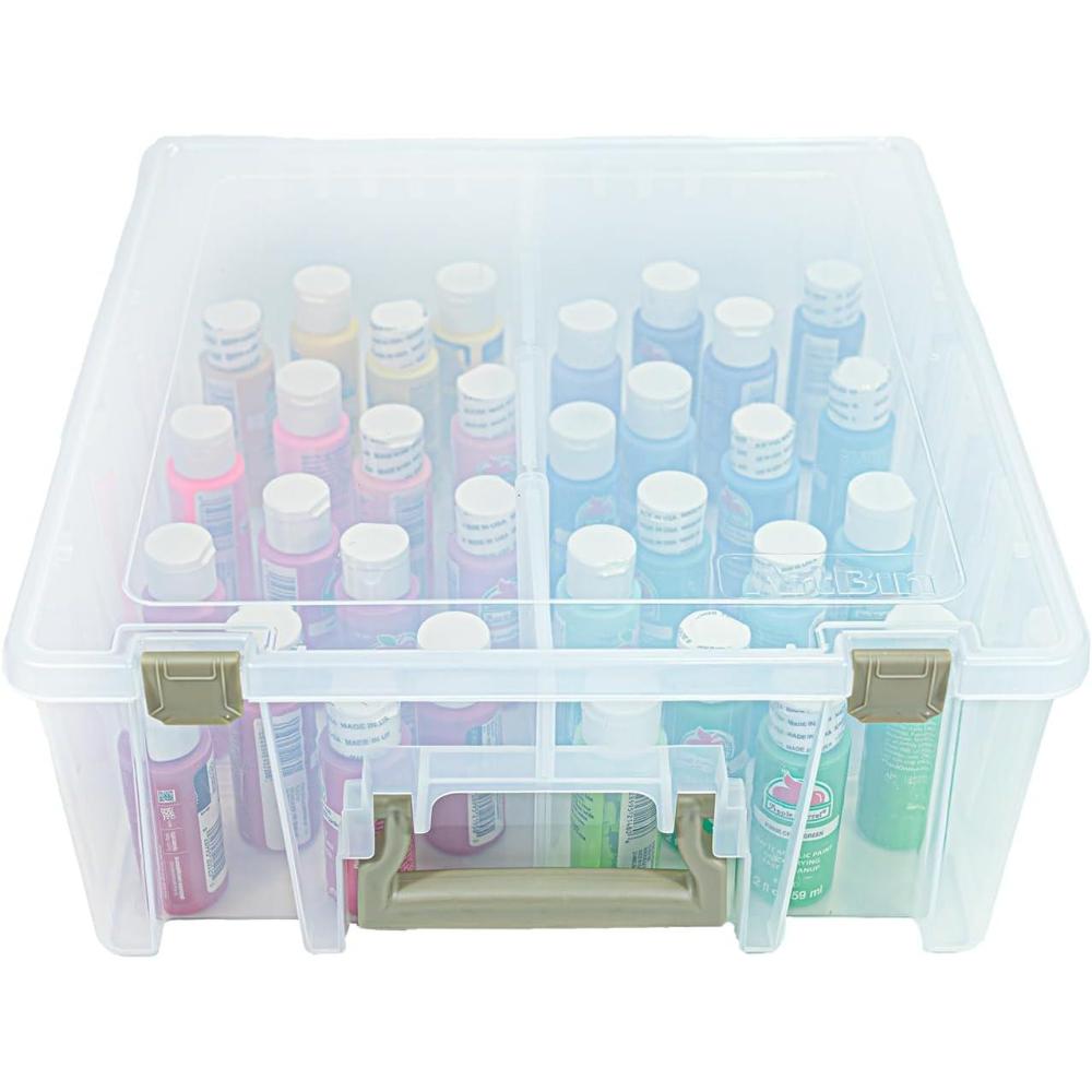 image:imageArtBin 6990AB Super Satchel Double Deep Compartment Box  Art Storage with 8 Removable Compartments Smart Closure for Craft Supplies Gold Pack of 1Gold
