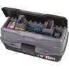 ArtBin 6892AG 2-Tray Art Supply Box, Portable Art & Craft Organizer with Lift-Up Trays, [1] Plastic Storage Case, Gray/Black(One Tray)
