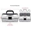 ArtBin 6892AG 2-Tray Art Supply Box, Portable Art & Craft Organizer with Lift-Up Trays, [1] Plastic Storage Case, Gray/Black(One Tray)