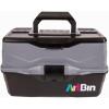 ArtBin 6892AG 2-Tray Art Supply Box, Portable Art & Craft Organizer with Lift-Up Trays, [1] Plastic Storage Case, Gray/Black(Three Tray)