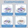 ArtBin 6990AB Super Satchel Double Deep Compartment Box – Art Storage with 8 Removable Compartments, Smart Closure for Craft Supplies (Gold- Pack of 1)(Purple)