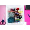 ArtBin 6990AB Super Satchel Double Deep Compartment Box – Art Storage with 8 Removable Compartments, Smart Closure for Craft Supplies (Gold- Pack of 1)(Rose Gold Accents)