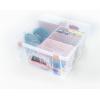 ArtBin 6990AB Super Satchel Double Deep Compartment Box – Art Storage with 8 Removable Compartments, Smart Closure for Craft Supplies (Gold- Pack of 1)(Rose Gold Accents)