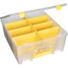 ArtBin 6990AB Super Satchel Double Deep Compartment Box – Art Storage with 8 Removable Compartments, Smart Closure for Craft Supplies (Gold- Pack of 1)(Yellow)