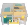 ArtBin 6990AB Super Satchel Double Deep Compartment Box – Art Storage with 8 Removable Compartments, Smart Closure for Craft Supplies (Gold- Pack of 1)(Yellow)
