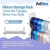 ArtBin Ribbon Storage Rack | Ribbon Spool Holder | Ideal for Craft Rooms & Studios, Gift Wrapping Stations, Small Craft Shops, Boutiques – White((Pack of 1))