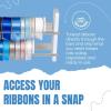ArtBin Ribbon Storage Rack | Ribbon Spool Holder | Ideal for Craft Rooms & Studios, Gift Wrapping Stations, Small Craft Shops, Boutiques – White((Pack of 1))