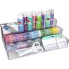 ArtBin 6959AG 2-in-1 Wall and Desktop Organizer, Stadium Wall-Mountable Desktop Organizer, Clear, 1 Organizer