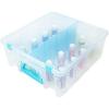 ArtBin 6990AB Super Satchel Double Deep Compartment Box – Art Storage with 8 Removable Compartments, Smart Closure for Craft Supplies (Gold- Pack of 1)(Aqua)