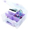 ArtBin 6990AB Super Satchel Double Deep Compartment Box – Art Storage with 8 Removable Compartments, Smart Closure for Craft Supplies (Gold- Pack of 1)(Purple)