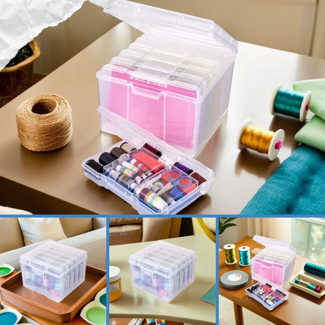 image:imageArtBin 6947ZZ Photo amp Craft Organizer Set Large Box with 5 Plastic Storage Cases Inside Clear1Pack