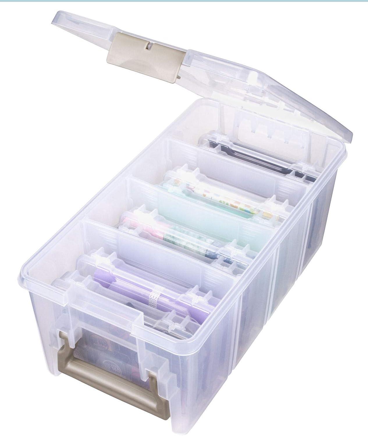 image:imageArtBin 6947ZZ Photo amp Craft Organizer Set Large Box with 5 Plastic Storage Cases Inside Clear1Pack