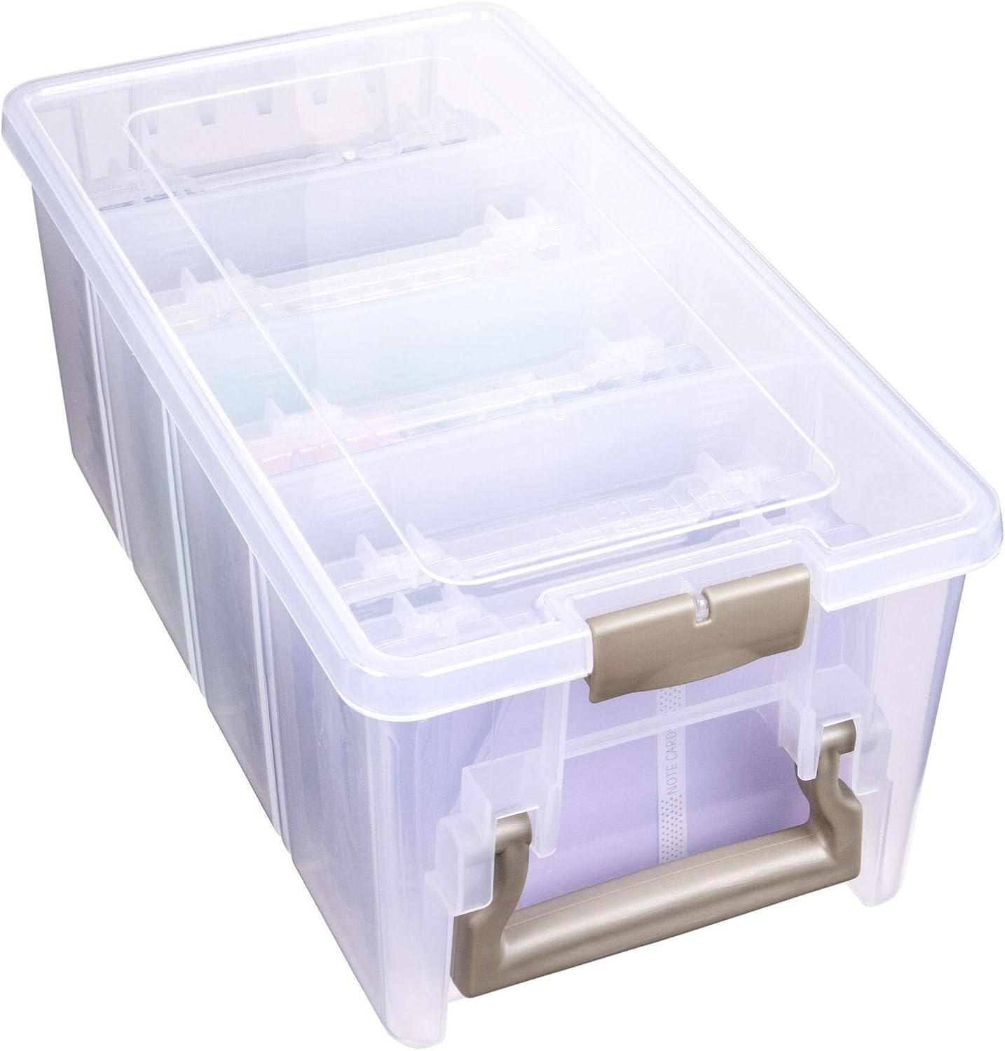 image:imageArtBin 6947ZZ Photo amp Craft Organizer Set Large Box with 5 Plastic Storage Cases Inside Clear1Pack