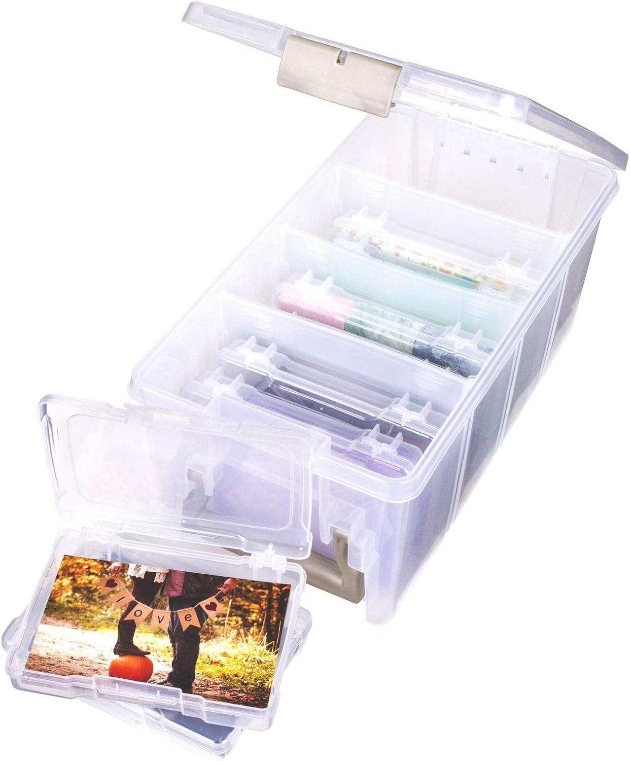 image:imageArtBin 6947ZZ Photo amp Craft Organizer Set Large Box with 5 Plastic Storage Cases Inside Clear1Pack
