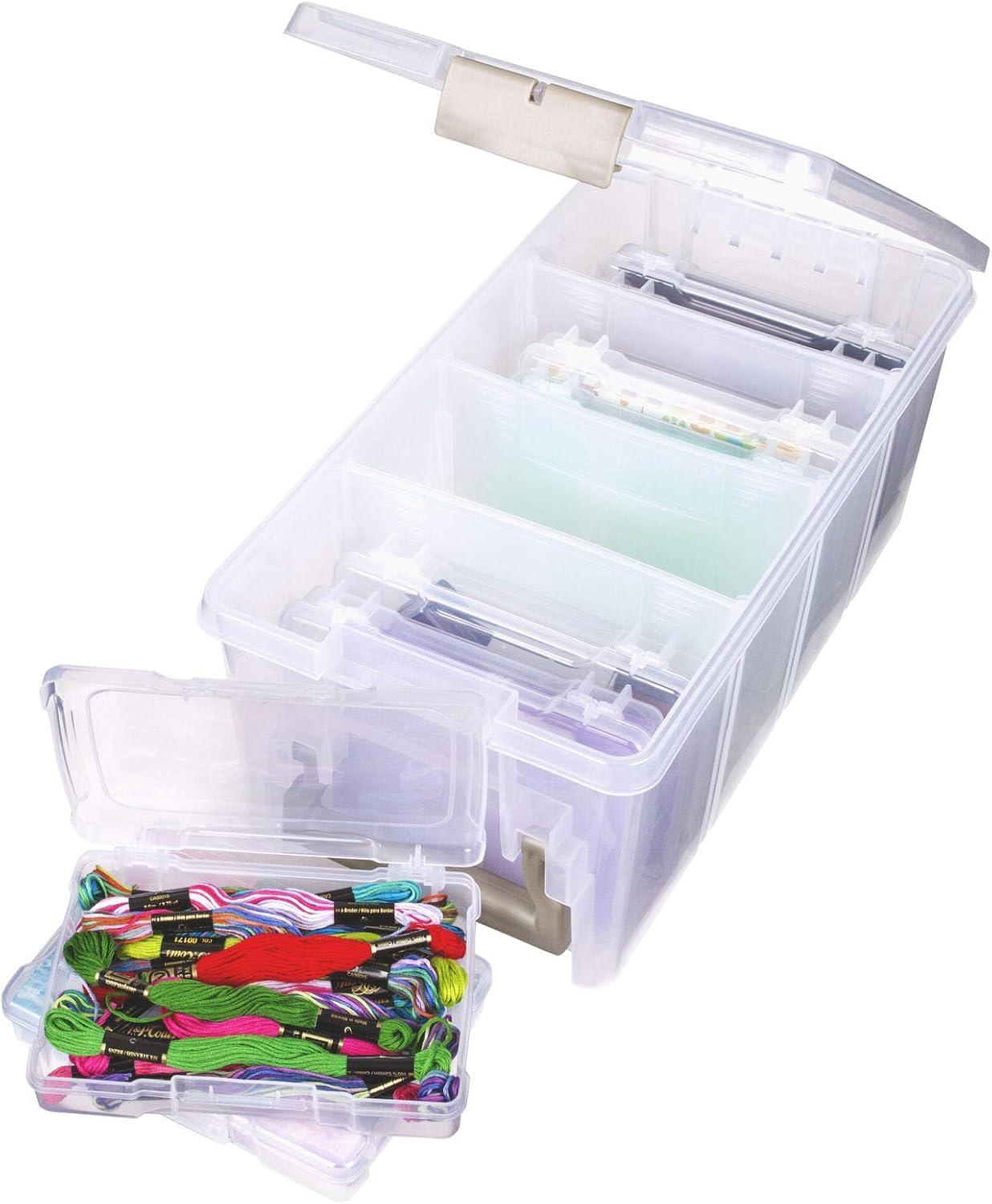 image:imageArtBin 6947ZZ Photo amp Craft Organizer Set Large Box with 5 Plastic Storage Cases Inside Clear1Pack
