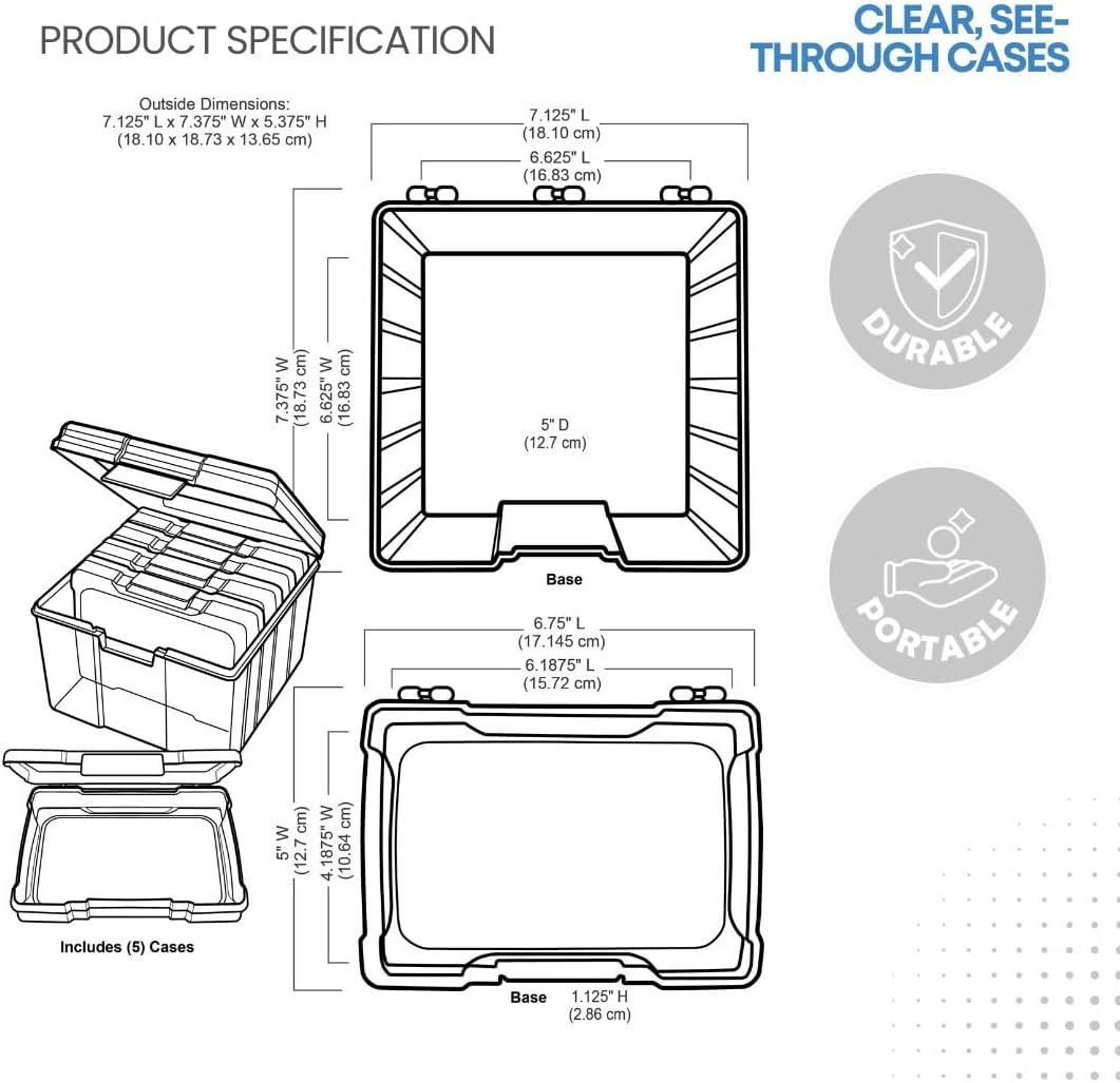 image:imageArtBin 6947ZZ Photo amp Craft Organizer Set Large Box with 5 Plastic Storage Cases Inside Clear1Pack