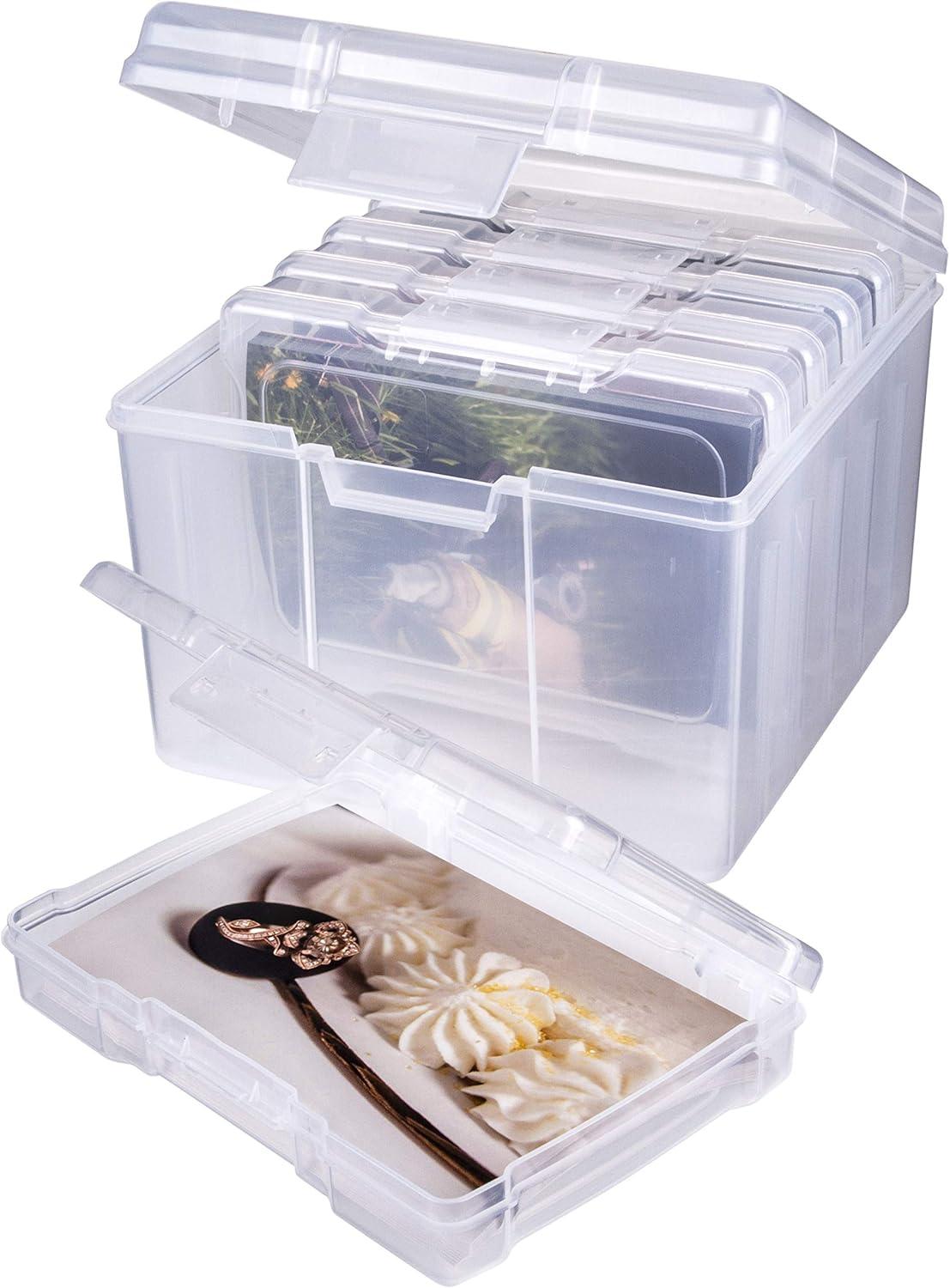 image:imageArtBin 6947ZZ Photo amp Craft Organizer Set Large Box with 5 Plastic Storage Cases Inside Clear4Pack