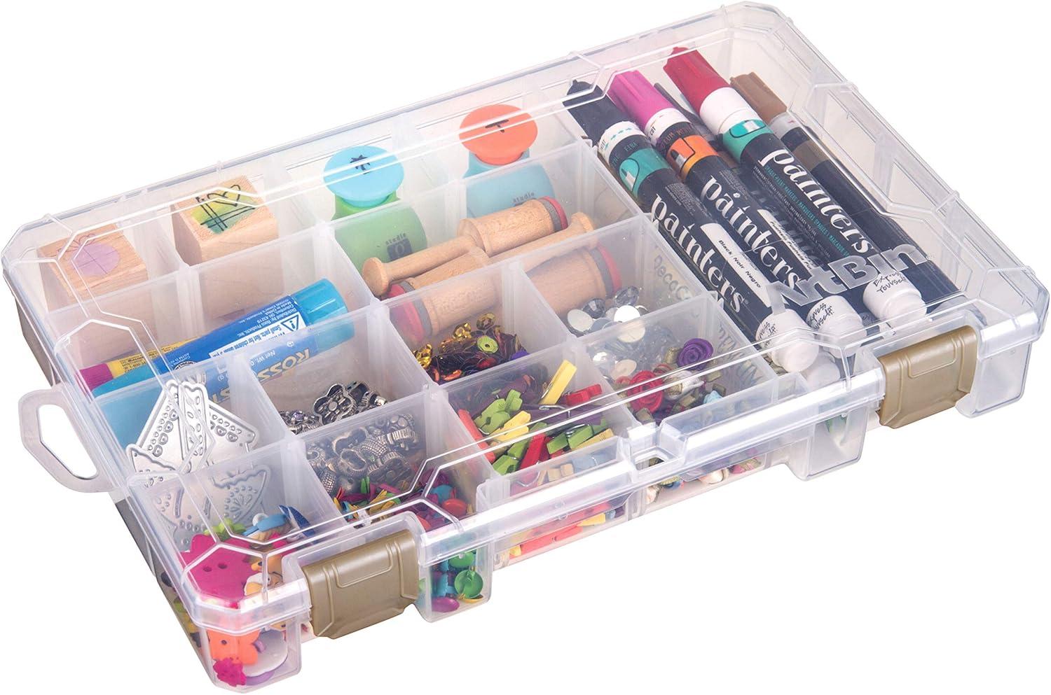 image:imageArtBin 6980AG XL Solutions Box with Dividers Art amp Craft Organizer 1 Plastic Storage Case Clear1075 x 7375