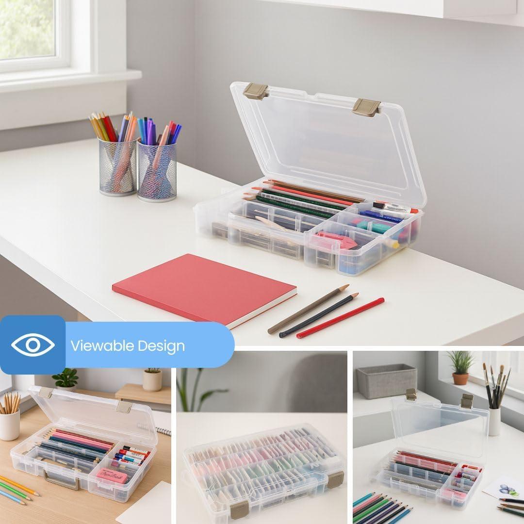 image:imageArtBin 6980AG XL Solutions Box with Dividers Art amp Craft Organizer 1 Plastic Storage Case Clear1075 x 7375