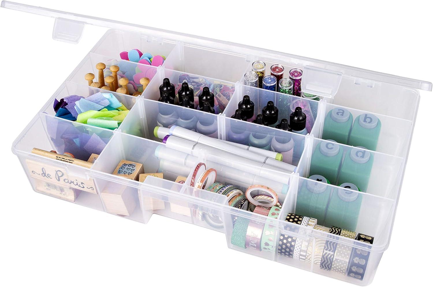 image:imageArtBin 6980AG XL Solutions Box with Dividers Art amp Craft Organizer 1 Plastic Storage Case Clear1525 x 8875