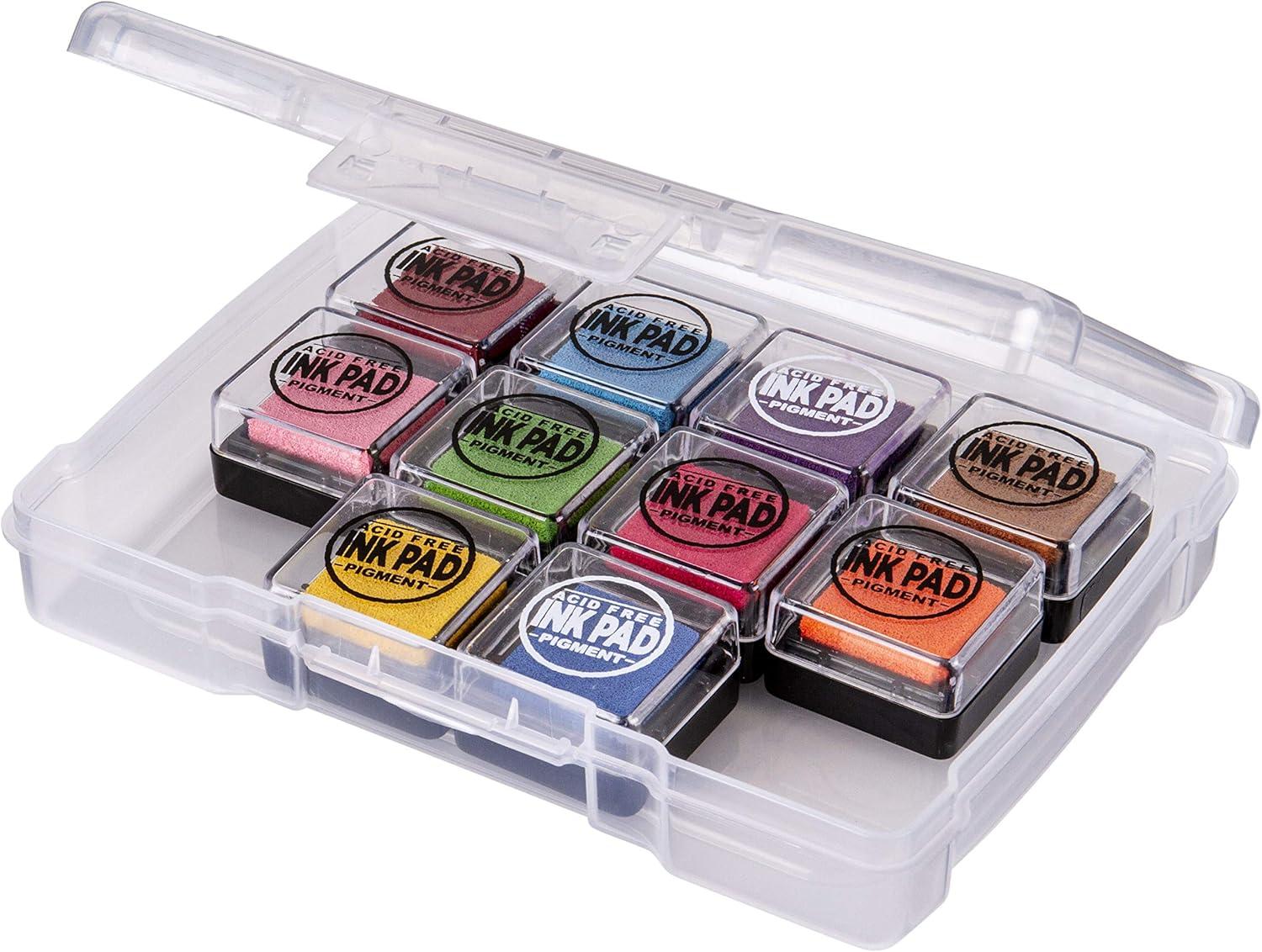 image:imageArtBin Semi Satchel Photo Storage Photo amp Craft Organizer Set Large Box with 8 Plastic Storage Cases Inside Clear12Pack