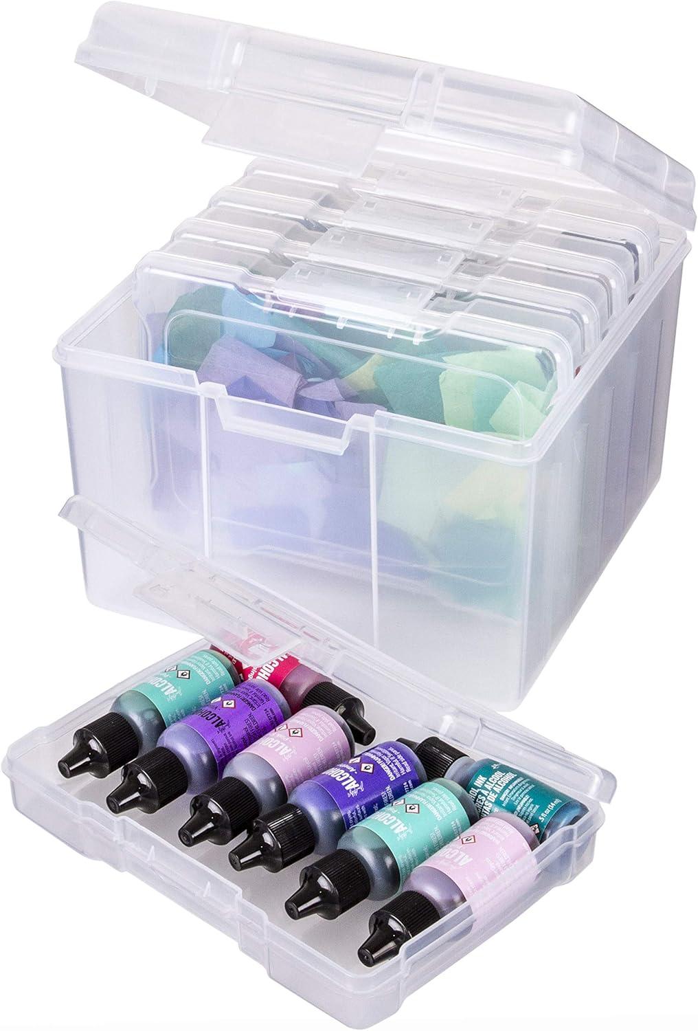 image:imageArtBin Semi Satchel Photo Storage Photo amp Craft Organizer Set Large Box with 8 Plastic Storage Cases Inside Clear1Pack