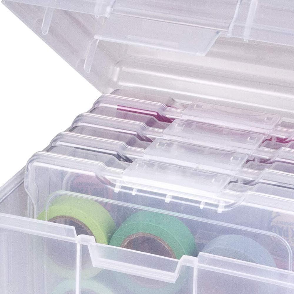 image:imageArtBin Semi Satchel Photo Storage Photo amp Craft Organizer Set Large Box with 8 Plastic Storage Cases Inside Clear1Pack