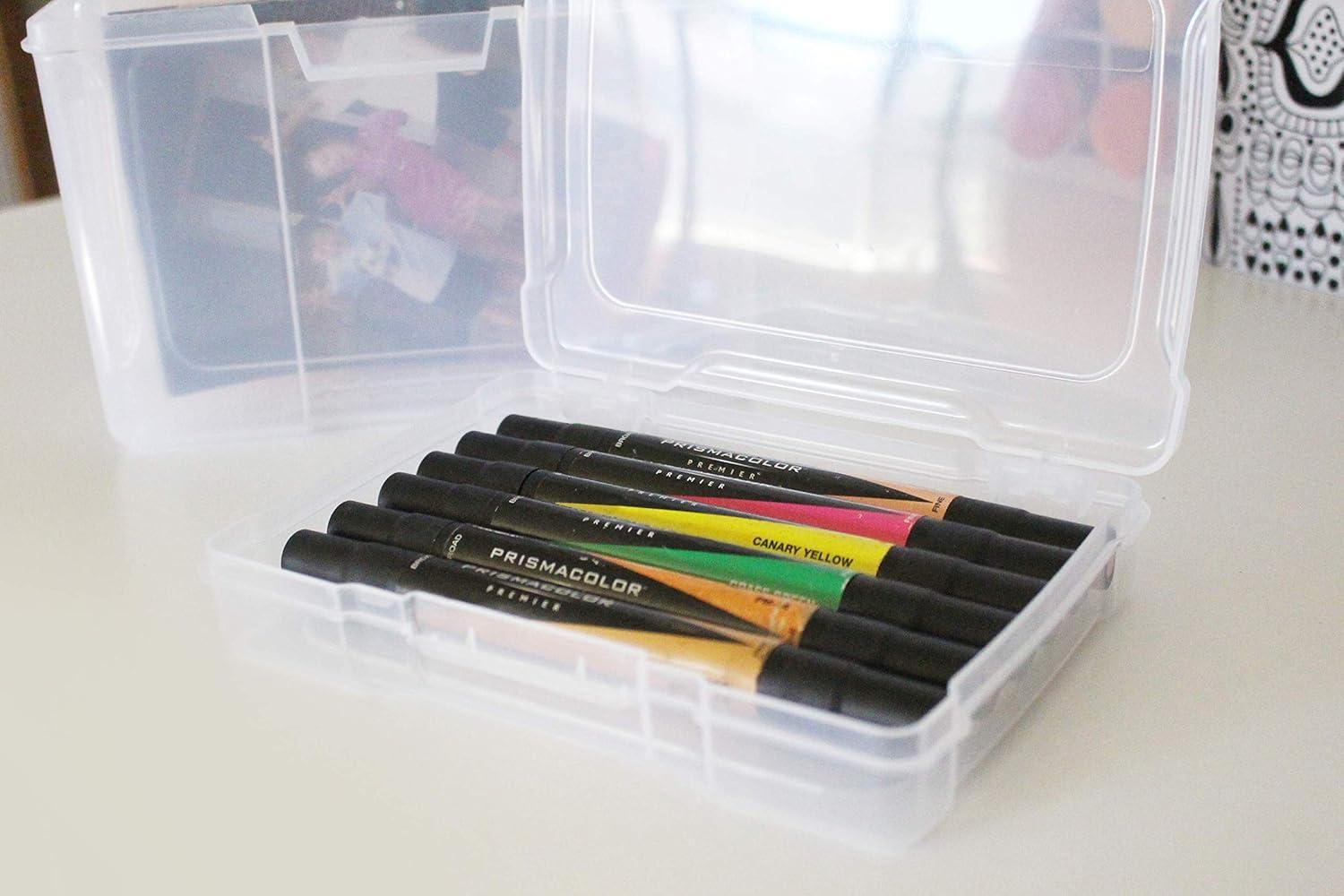 image:imageArtBin Semi Satchel Photo Storage Photo amp Craft Organizer Set Large Box with 8 Plastic Storage Cases Inside Clear4Pack