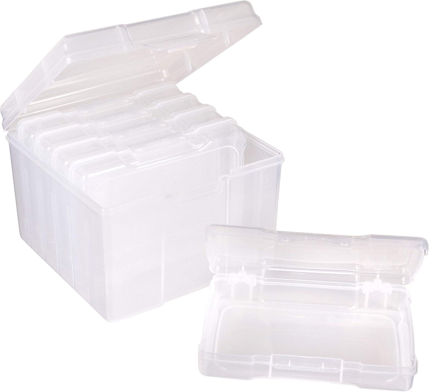 image:imageArtBin Semi Satchel Photo Storage Photo amp Craft Organizer Set Large Box with 8 Plastic Storage Cases Inside Clear4Pack
