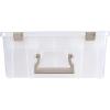 ArtBin 6899AZ Super Satchel Double Deep with Lift-Out Tray Storage Container, Portable Arts & Crafts Organizer with Removable Dividers, Clear