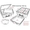 ArtBin 6899AZ Super Satchel Double Deep with Lift-Out Tray Storage Container, Portable Arts & Crafts Organizer with Removable Dividers, Clear