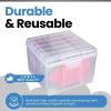 ArtBin 6947ZZ Photo & Craft Organizer Set, Large Box with [5] Plastic Storage Cases Inside, Clear(1-Pack)