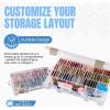 ArtBin 6980AG XL Solutions Box with Dividers, Art & Craft Organizer, [1] Plastic Storage Case, Clear(10.75″ x 7.375″)