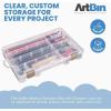 ArtBin 6980AG XL Solutions Box with Dividers, Art & Craft Organizer, [1] Plastic Storage Case, Clear(10.75″ x 7.375″)