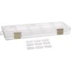 ArtBin 6980AG XL Solutions Box with Dividers, Art & Craft Organizer, [1] Plastic Storage Case, Clear(12.4″ x 4.9″)