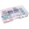 ArtBin 6980AG XL Solutions Box with Dividers, Art & Craft Organizer, [1] Plastic Storage Case, Clear(15.25″ x 8.875″)