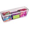 ArtBin 6971AG XL Bins with Lids 4-Pack, [4] Extra Long Art & Craft Organizer Boxes, Clear(4 Pack – XL Bins)