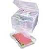ArtBin Semi Satchel Photo Storage Photo & Craft Organizer Set, Large Box with [8] Plastic Storage Cases Inside, Clear(1-Pack)