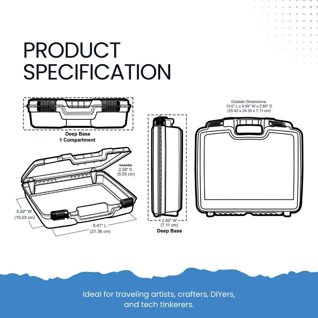 image:imageArtBin 17 inch 8017AB Quick View Carrying Case Portable Art amp Craft Organizer with Handle 1 Plastic Storage Case 17 Standard Base Open Core10 inch Deep