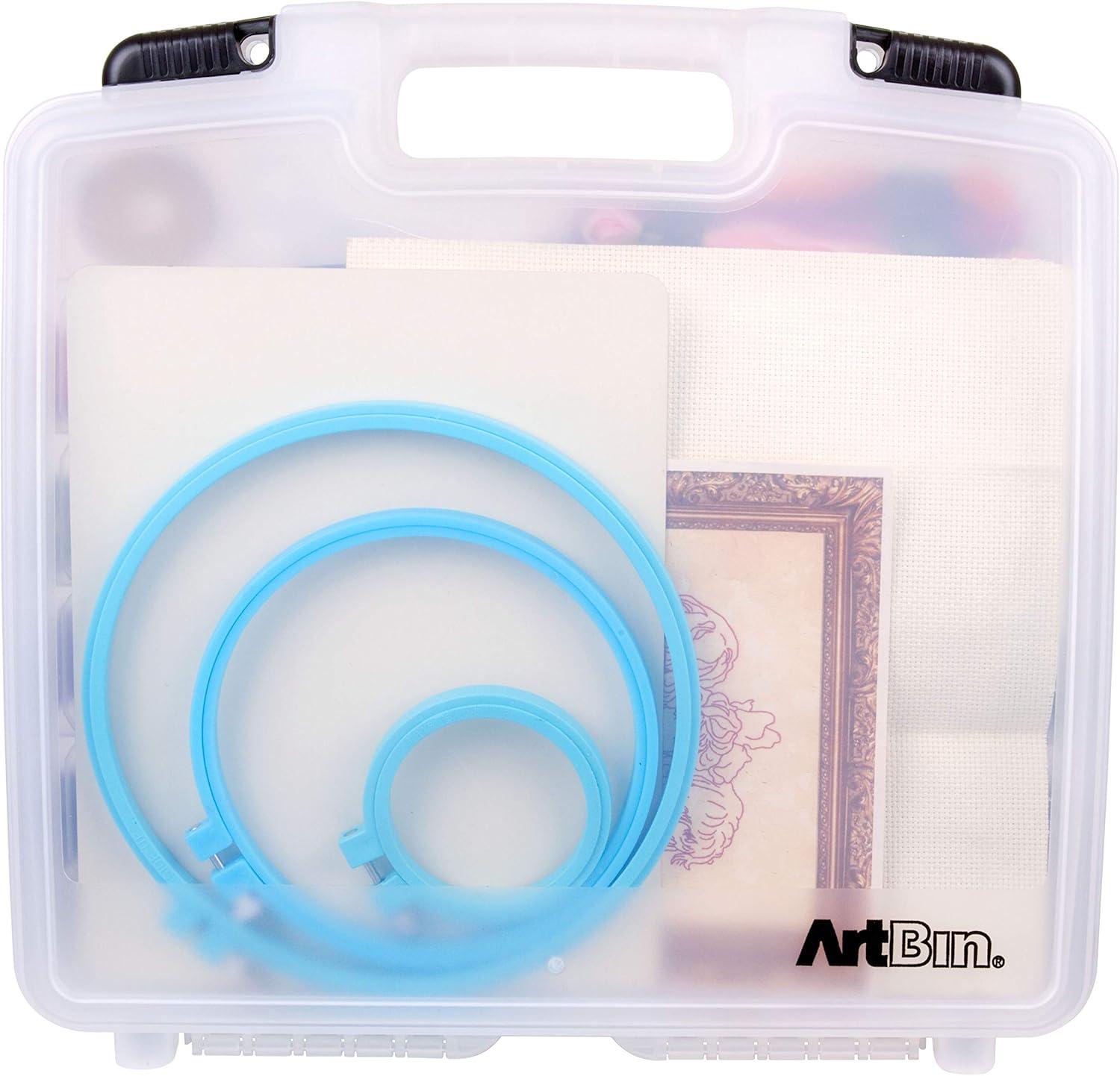 image:imageArtBin 17 inch 8017AB Quick View Carrying Case Portable Art amp Craft Organizer with Handle 1 Plastic Storage Case 17 Standard Base Open Core15 inch Deep