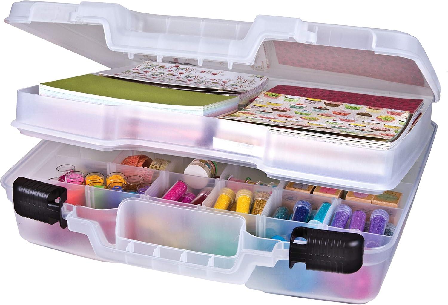 image:imageArtBin 17 inch 8017AB Quick View Carrying Case Portable Art amp Craft Organizer with Handle 1 Plastic Storage Case 17 Standard Base Open Core15 inch Deep