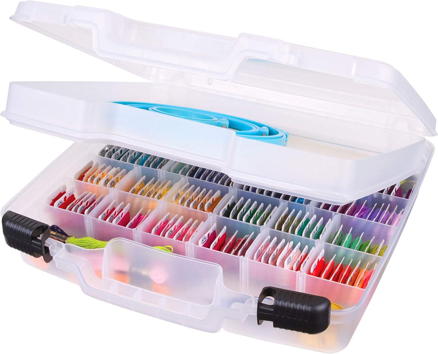 image:imageArtBin 17 inch 8017AB Quick View Carrying Case Portable Art amp Craft Organizer with Handle 1 Plastic Storage Case 17 Standard Base Open Core15 inch Deep