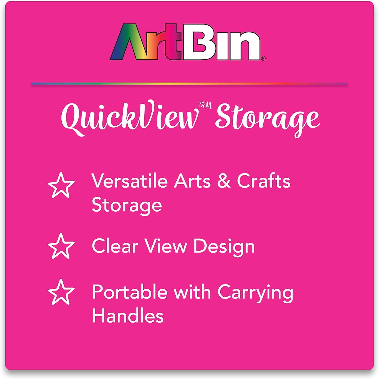 image:imageArtBin 17 inch 8017AB Quick View Carrying Case Portable Art amp Craft Organizer with Handle 1 Plastic Storage Case 17 Standard Base Open Core15 inch Deep