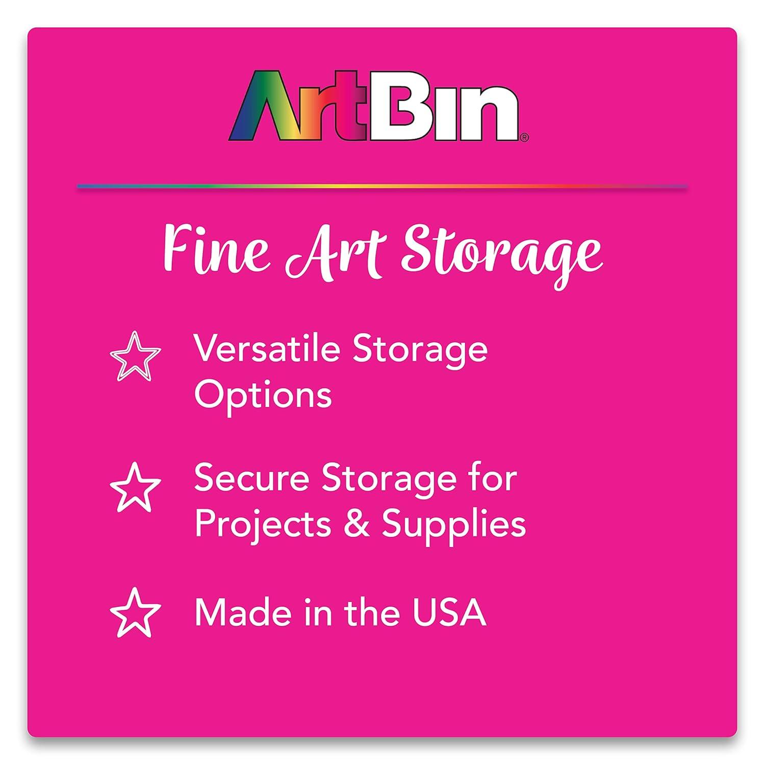 image:imageArtBin 6900AB Pencil Utility Box Art amp Craft Organizer 1 Divided Storage Box for Pens Pencils Markers Paint Brushes etc Translucent Charcoal1238 by 4875 by 175Inch